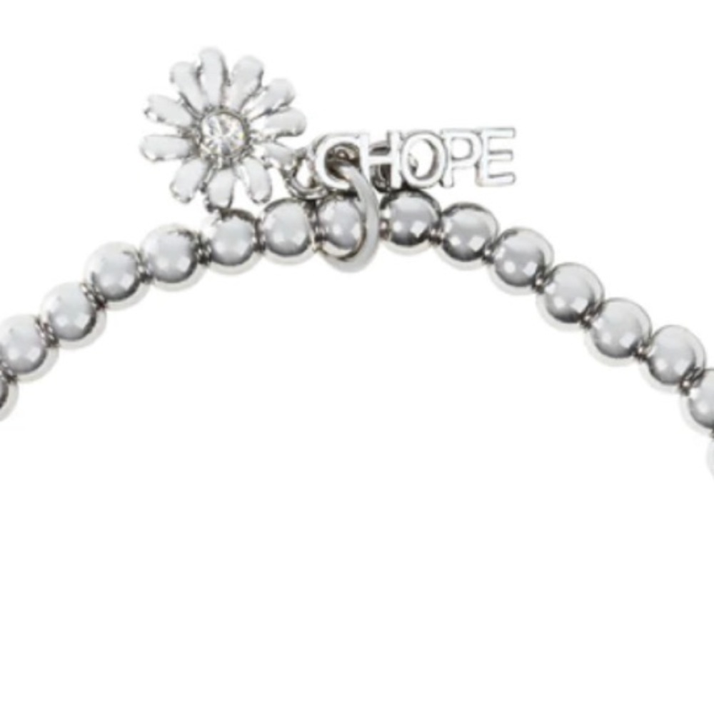 Hope beaded stretch bracelet